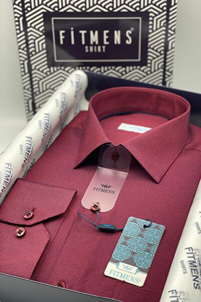 Fitmens قميص رجالي كلاسيكي بأكمام طويلة من أكسفورد في علبة هدايا سهلة الكي FS...