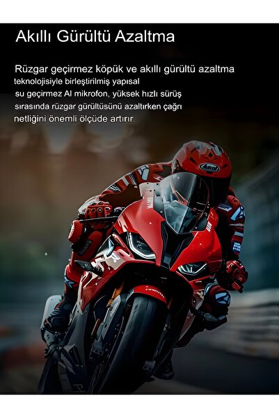 DEANB A30-2X Su Geçirmez Çift Eşleşmeli Bluetooth Motosiklet Kask İnterkom Kulaklık Seti