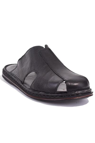 Hammer Jack 578165 Mildura Μαύρες Ορθοπεδικές Δερμάτινες Παντόφλες