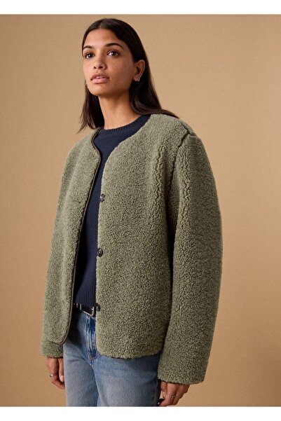 Mango Teen Kürk görünümlü ceket
