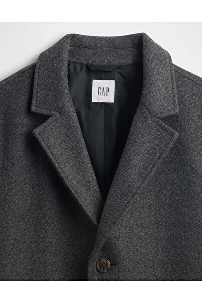 GAP V-Top Coat 791204 Relaxed Overcoat Trench Coat Men's Jacket Gray