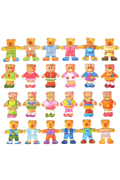 OEM Magnetic association puzzle with bear model, educational, metal box, 36 pieces