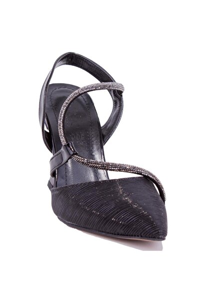 DAGOSTER DZA07-396155 Rochie de seară cu sclipici negre Pantofi de damă cu toc