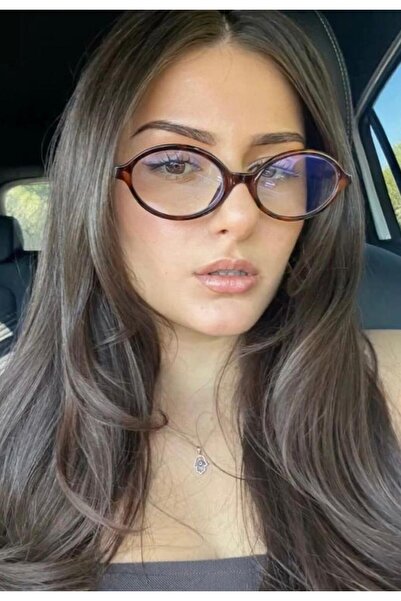 funeyes Miux Leopard Trend Model Ellipse Oval Blue Light Protection Glasses Blue Block Screen Reading Eyewear