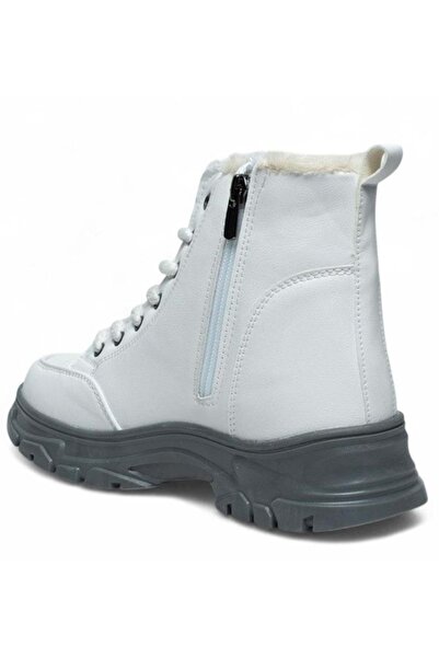 KOCAMANLAR 8091 Memory Rubber Non-Slip Sole Women's Boots White