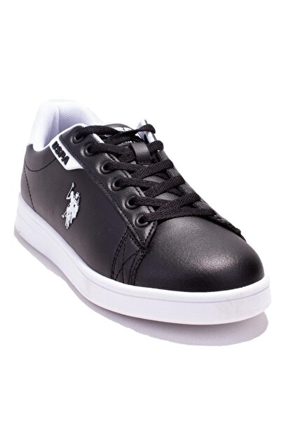 U.S. Polo Assn. يو اس بولو اسن كوستا أسود أبيض حذاء رياضي نسائي كاجوال لتقويم...