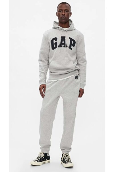 GAP V-Heritage 500382 Logo Logo Fleece Jogger French Terry Fabric Men's Sweatpants Gray