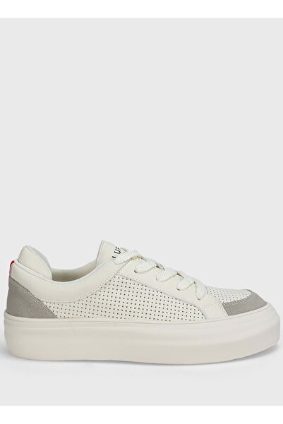 Lufian 111230259 Pantofi din piele pentru bărbați Allan Sneaker ALB