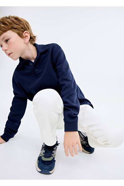 MANGO Kids Regular düz kesimli jean pantolon