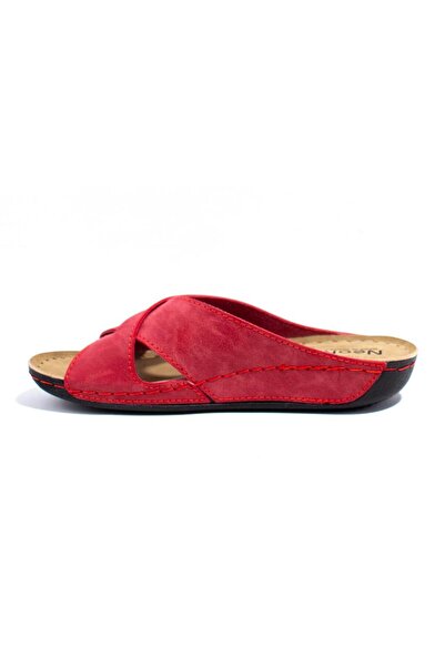 DAGOSTER DZA37-514 Kırmızı Günlük Ortopedik Kadın Terlik