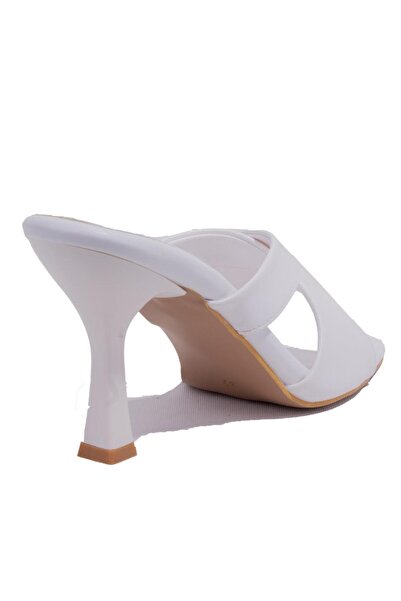 DAGOSTER Dza07-811330 White Classic Heeled Women's Slippers