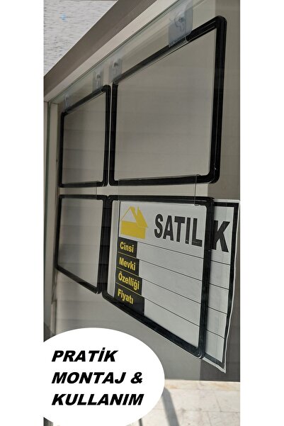 ETİKETLİK FİYATLIK Vitrin Emlak Çerçeve Takımı – PRATİK MONTAJ SİYAH-12 AD