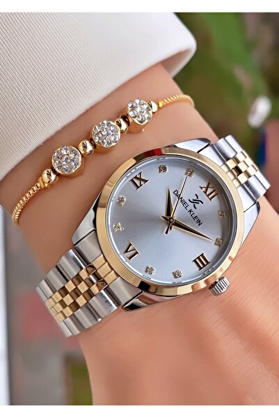 Daniel Klein Marka Gümüş Renk Çelik Kordon Kadın Kol Saati - Bileklik Hediyeli