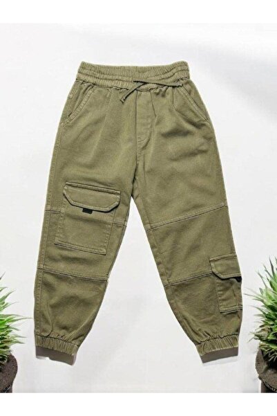 Zekids Αγόρι υφαντό παντελόνι με ελαστική μέση και λεπτομέρεια τσέπης