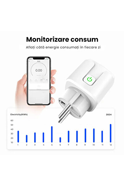 varioshop Έξυπνη πρίζα WiFi VarioShop®, 16A, 3680W, ελεγχόμενη μέσω της εφαρμογής Smart Life, συμβατή με Alexa και