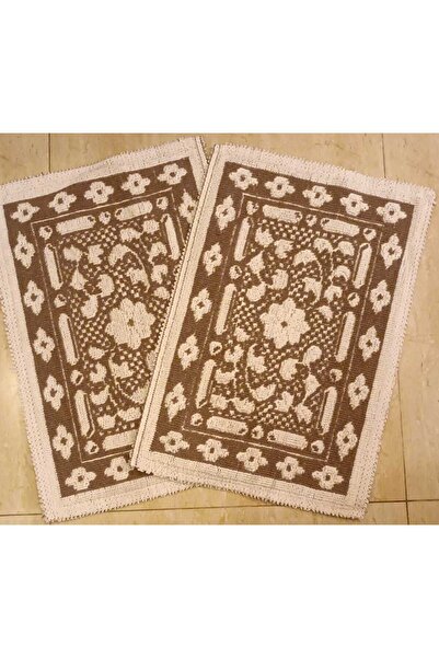 OMS Set of 2 absorbent flower bath mats