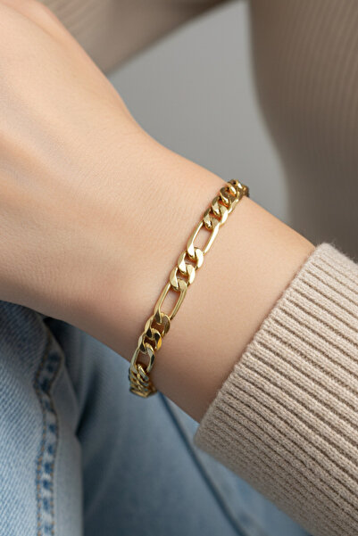 Modacaprea Xuping Figaro 20 Cm Xuping 14 K Ezme Zincir Kadın Bileklik Kararma...