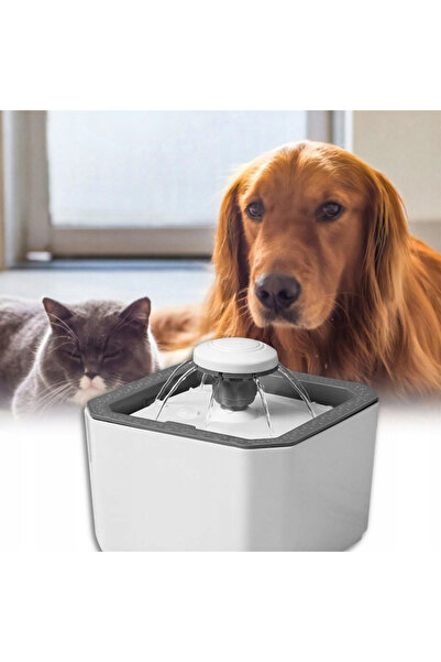 varioshop Fântână automată de apă pentru pisici și câini, 2,5 l, silențioasă, cu filtru de carbon activ, port USB