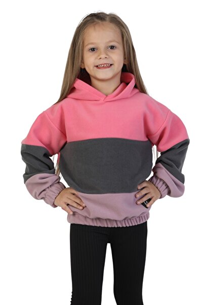 ERDEM KIDS Hanorac pentru fete tricou - Hanorac cu glugă cu talie elastică, m...