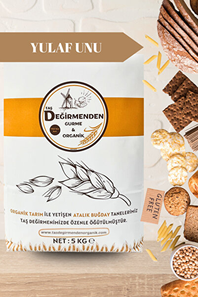 Taş Değirmenden Organik Atalık Tam Yulaf Unu (Gluten İçermez) - 5 Kilo