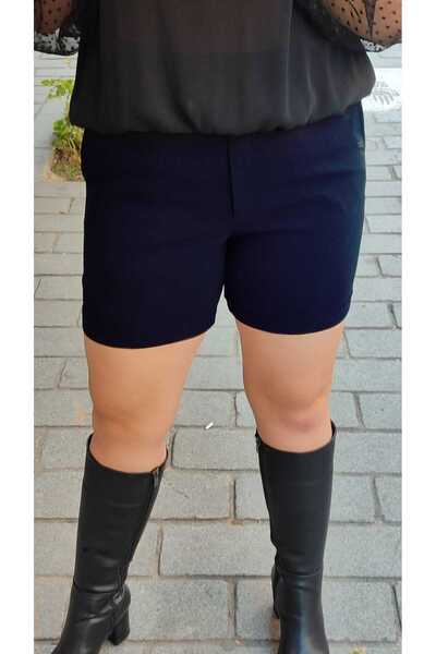 Butik Kısa Cepli Fermuarlı Düğmeli Duble Paca Şort Urun Boy 40 Cm
