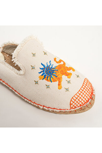 Zsa Zsa Zsu Florya Jüt Terlik 37-40 Ekru - Turuncu