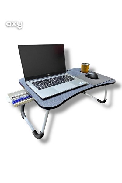 Oxy Çekmeceli Katlanır Laptop Sehpası, Tablet Sehpası, Ders Çalışma Masası