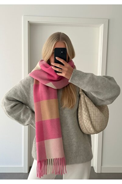 sf collection Colorful Puffy Boucle Soft Textured Patterned Scarf Shoulder Shawl