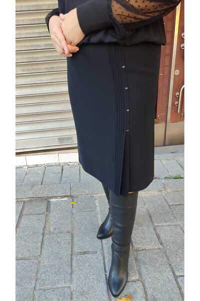 Butik Κοντή φούστα από ύφασμα Πορτορικού με λεπτομέρεια από πέτρα και επένδυση