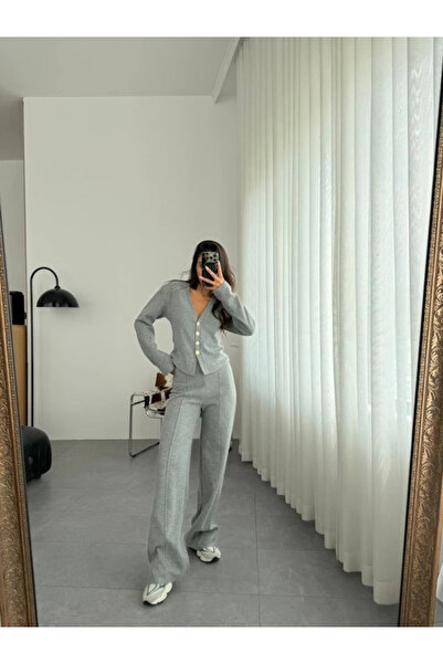 Butik Selanik Fabric Front Buttoned Jacket piped Pants Suit