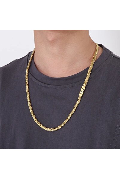 Ribos Lant Barbati Serenis, Otel inoxidabil, Auriu, 65cm