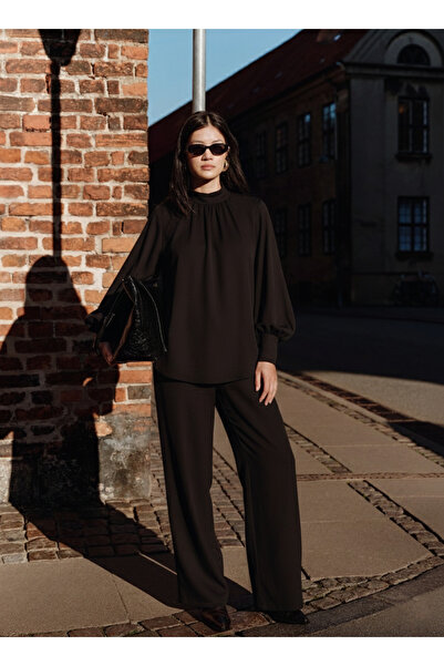 Moda Lippa Set pantaloni negri damă 