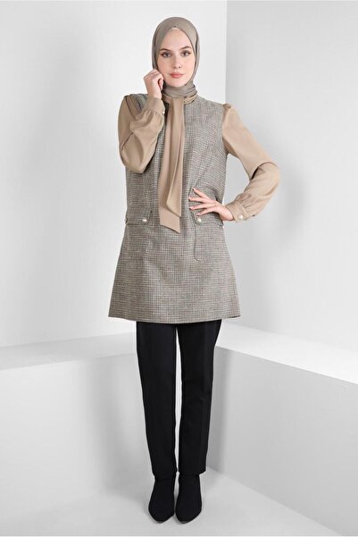 Alvina SCARF COLLAR SWEATERED TUNIC 44217