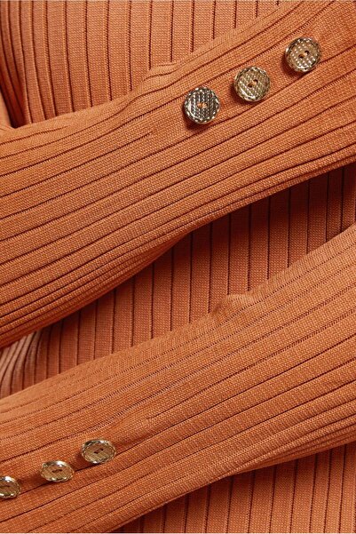 Alvina Knob Detailed Knitwear Sweater 45005