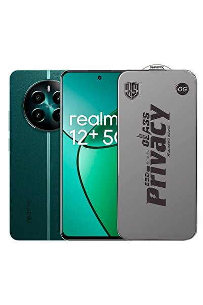 Flippy Protector de ecran pentru Realme 12+ (Flippy) - Sticlă securizată antistatică ESD, 0,30 mm, margine neagră