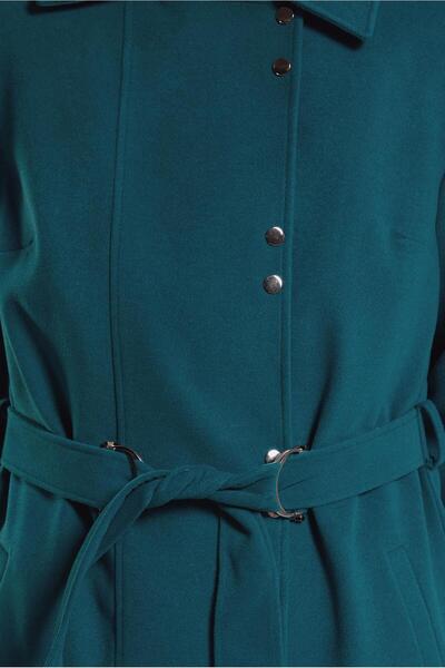 Alvina Плетений пальто з поясом і ґудзиками - 90449