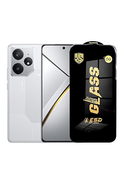 Flippy Protector de ecran pentru Realme Neo 7 - sticlă securizată ESD de 0,35 mm, margini negre, anti-zgârieturi, antistatică