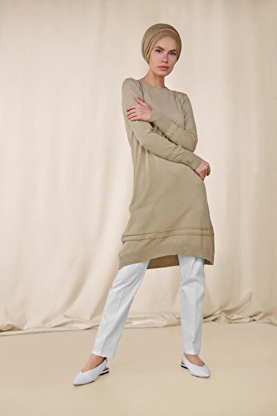 Alvina Silvery Detailed Knitting Tunic 4524
