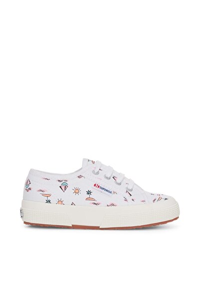 Superga 2750 Kids Sea Print Erkek Çocuk Beyaz Sneaker