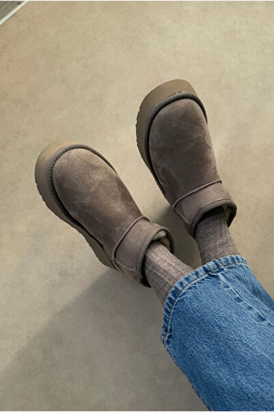 Mupa Shoes Μίνι Γούνινο Εσωτερικό Χοντρό Σόλα MINK