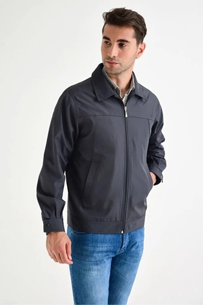 DYNAMO Ανδρικό παλτό Anthracite Comfortable Fit Classic