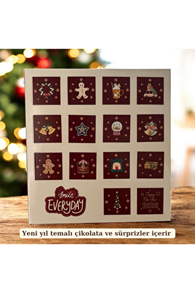 İy2 Varsın Advent Calendar-Yeni Yıl Çikolata Kutusu-Yılbaşı Çikolata-Yılbaşı ...