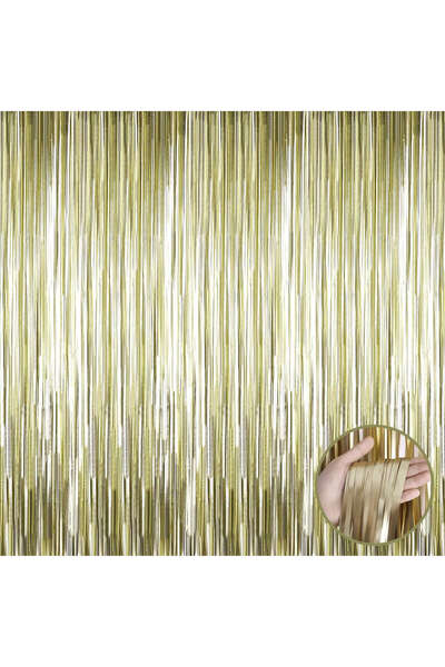 ZERO LAND Mtxdpn Matte Gold Tassel Door Curtain - Party, Bachelorette, Birthday (101131) 1X2 m