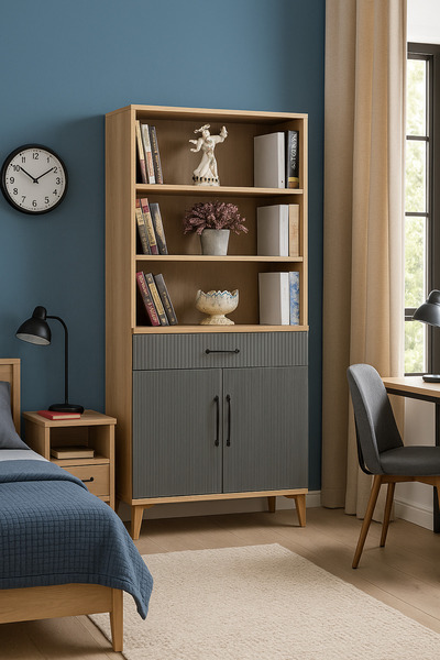 arionkids Ege Şifonyer-Kapaklı & Kitaplık | MDF Kalite | Geniş Saklama Alanı