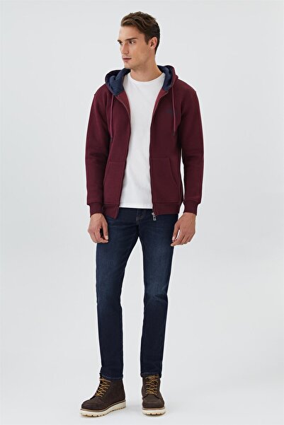 Lee Cooper Pauls Erkek με κουκούλα Φερμουάρ. Φούτερ μελανί