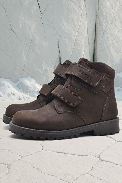 Raker Rakerplus Sentor Hakiki Deri Kahverengi Cırtlı Erkek Genç Bot