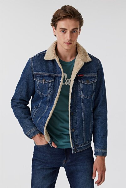 Lee Cooper Puebla Чоловічий 100% бавовняний джинсовий піджак з хутром