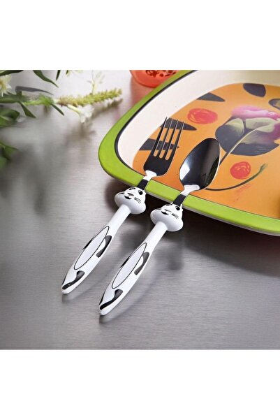 Hype Store 2-Piece Stainless Steel Baby Feeding Set with Figure Model – Fork ...