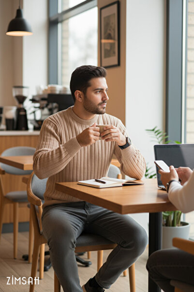 mayastyle Ανδρικό Πλεκτό Πουλόβερ με λαιμόκοψη