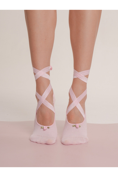 Loova Șosete de balerină Rose, șosete de balerină cu talpă anti-alunecare